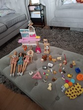 Large Joblot Of Barbie Dogs With Dolls Playset And Accessories
