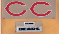 CHICAGO BEARS FULL SIZE FOOTBALL HELMET DECALS WITH BUMPER