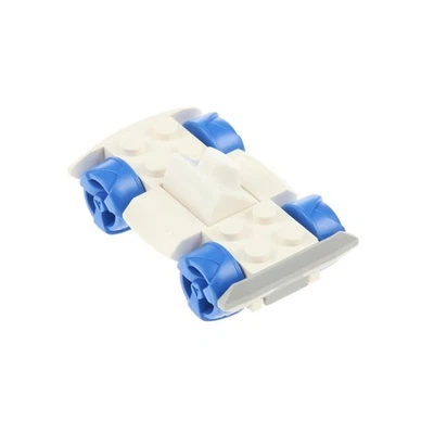 1x Lego Fahrzeug Base 4x6 weiß blau Racers Bumper Xalax 4579 30558c02 - Bild 1 von 2