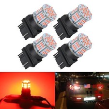 4pcs Led Bulb Brake Tail Light 12v-24v Super Bright 3156 3157 Brilliant Red