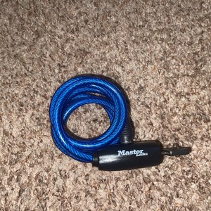 Master Lock Keyed Vinyl Cable Bike Lock 6 Ft Blue