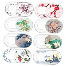 Laptop Camera Cover Slide Cute Webcam Cover Slide Phone Camera Flower 8 Pack