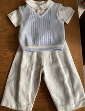 John Lewis Linen shirt, trousers and cotton pullover 6-9 months. Wedding, party
