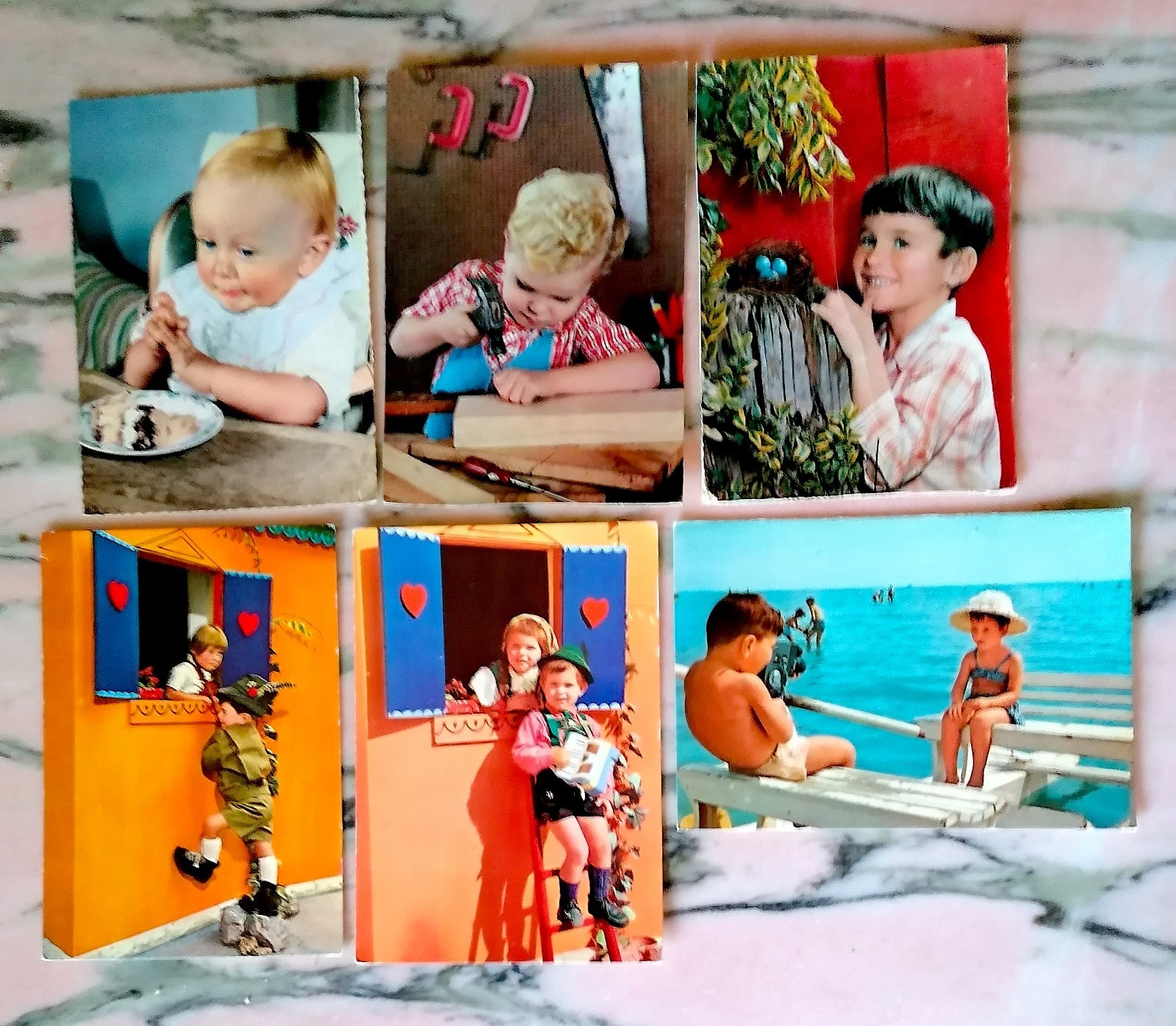 LOTTO 5 Cartoline Foto Bimbi / Vintage 60-70 - Non Viaggiate