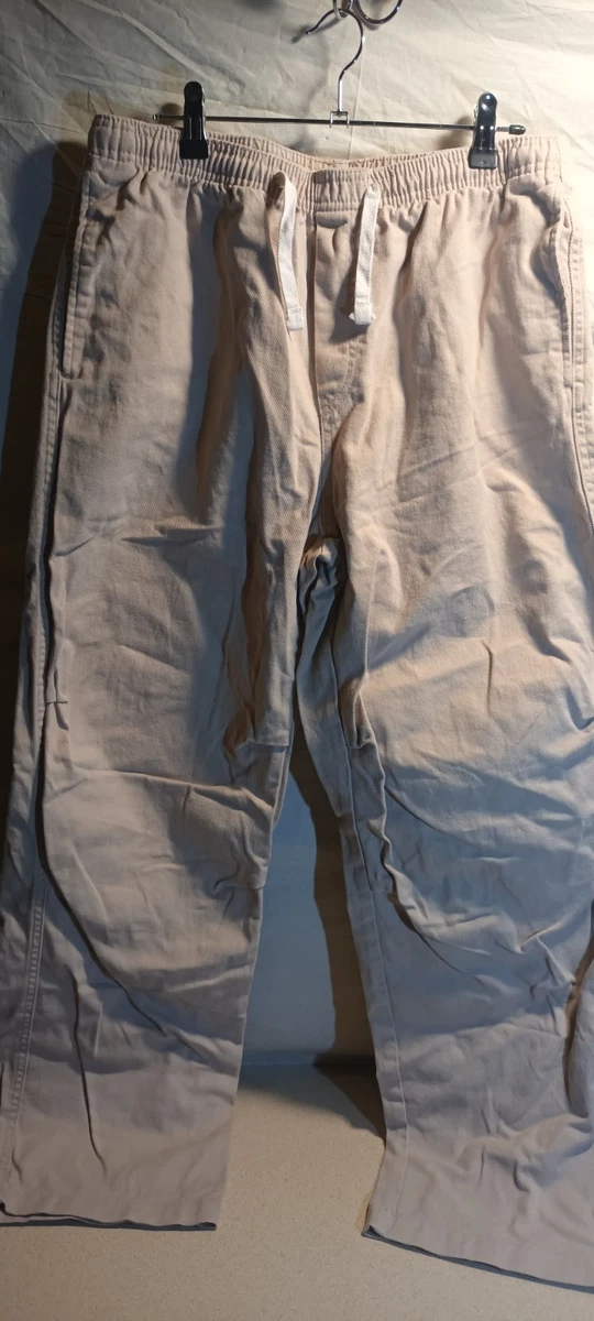 Pantalones de lona H&M cintura elástica holgada cupé amplios EUR pequeños