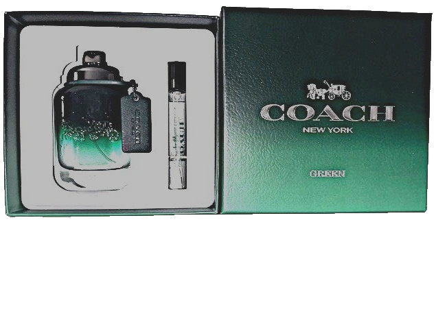 Coach New York Green for Men EDT 60ml and 7.5ml set New, Large Bttl.:$94 MSRP