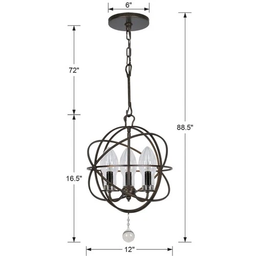 Crystorama Lighting - Three Light Outdoor Chandelier - Outdoor Chandelier - - Picture 3 of 4
