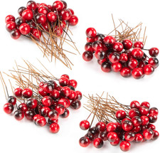 Artificial Holly Berries - 150 Pcs Christmas Holly Berries Stems for Crafts Faux