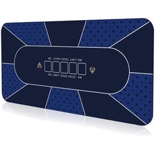 Foldable Poker Table Top Layout - 10 Players, Texas Hold'em