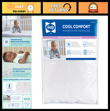 Waterproof Baby Crib Mattress Protector - Cooling, Breathable, Easy Clean, 52x28
