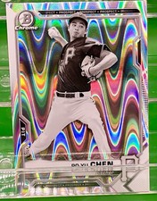 🔥2021 Bowman Chrome Wave Refractor Po-Yu Chen Pittsburgh Pirates Prospect🔥