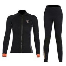 3MM Neoprene Piece Wetsuit, Diving Suit Top and Bottom for Men Women Snorkeli...