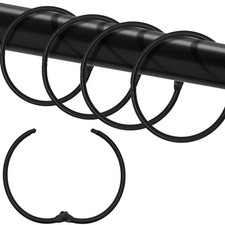 Shower Curtain Hooks Rings,24 Pcs Rustproof Metal Shower Hooks for Shower Curtai