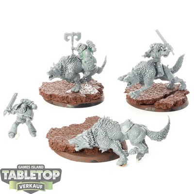 Space Wolves - 3x Thunderwolf Cavalry - unbemalt