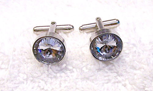 PAIR NEW CUFF LINKS VARIOUS COLOR RHINESTONES FORMAL CASUAL SUIT SHIRT TIE ML2-C - 第 3/20 張圖片
