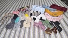 Large Hair Accessory Lot - Claw Clips, Scrunchies, Headbands, Bling Pins  Ties