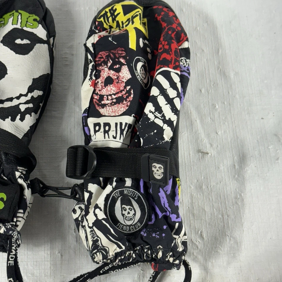 Guantes de snowboard Grenade Misfitten Mitten Mitones pequeños Punk Rock RARO  Foto 4 de 4