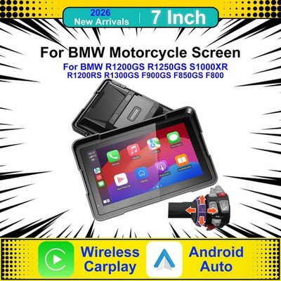 Portable 7'' Motorcycle Carplay/Android Auto for BMW R1200GS R1250GS S1000XR