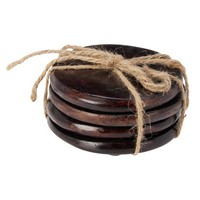 Untersetzer FüR GläSer Glasuntersetzer Tassenuntersetzer Braun 4Er Set Mangoholz