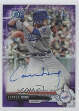 2017 Bowman Draft Chrome Pick Purple Refractor 4/250 Connor Wong Auto 0vg0