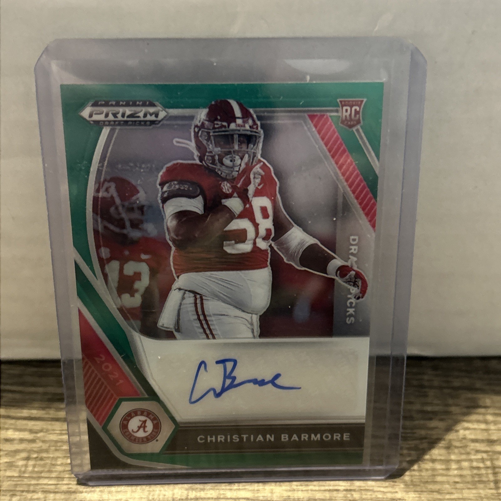 Christian Barmore Panini Prizm Draft Picks Draft Picks Autographs #CHB Green