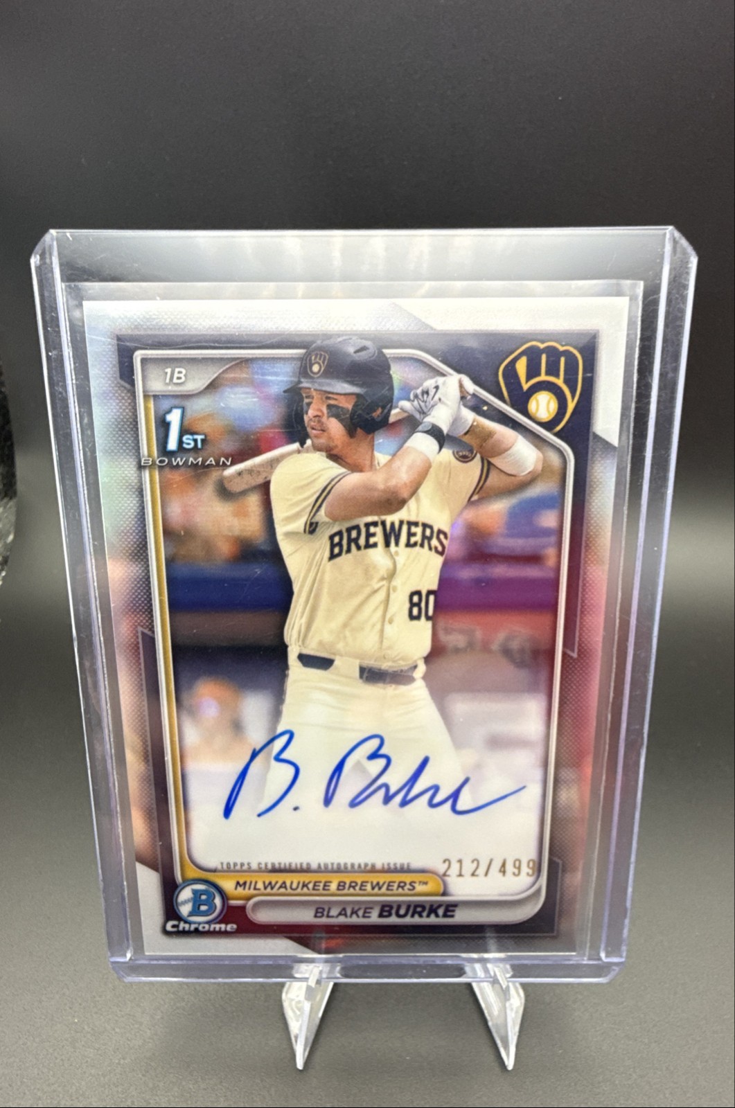 2024 Bowman Draft - Chrome Auto Blake Burke #CPA-BB Refractor /499 (AU, RC)