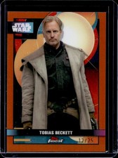 2025 Star Wars Smugglers Outpost Tobias Beckett Finest Orange Refractor #/25