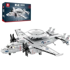 Reobrix E-2 Hawkeye Military Airplane Building Set,Warning Aircraft Fighter J...
