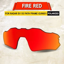 1.5MM POLARIZED Replacement Lenses for Oakley Radar EV XS Path OJ9001, Fire Red 