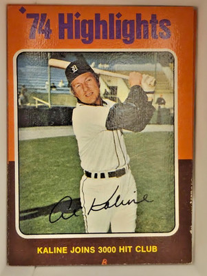 Al Kaline Detroit Tigers 1975 Topps #4 Highlights 3000K Hits