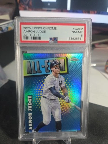2025 Topps Chrome Aaron Judge ALL-ETCH PSA 8 New York Yankees CAE-2