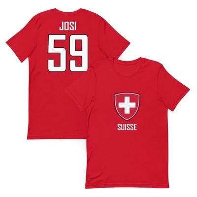 Roman Josi #59 team Switzerland Hockey Jersey Shirt Olympics World
