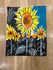 Original Abstract Sunflower Painting 14x11 paper Modern Wall Art Home Decor New — photo 3