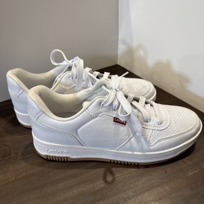Levi's Women s Drive Lo Synthetic Leather Casual Lace Up Sneaker Shoe White 10
