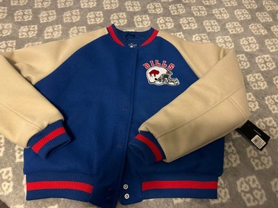 New Buffalo Bills Varsity Football Bomber Jacket women s small coat helmet