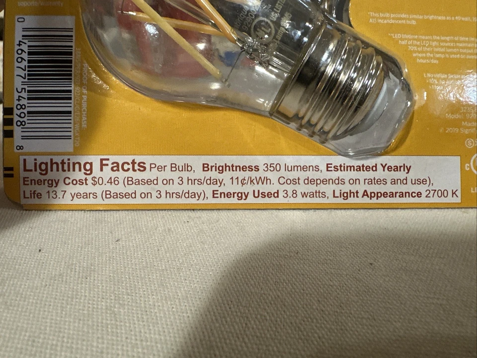 Philips Ceiling Fan Bulbs A15 LED Soft White 40 Watt Equivalent Dimmable 2 PACK - Image 3 of 4
