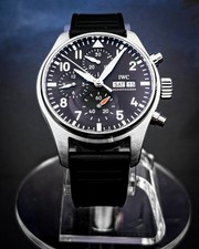 2024 IWC Pilot Chronograph 41 MM Black Dial Stainless Steel Automatic Day Date 2