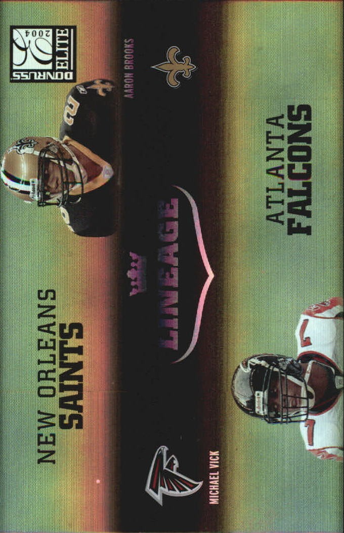2004 Donruss Elite Lineage #L1 Aaron Brooks/Michael Vick - FB