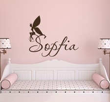 Personalized Name Wall Decal Fairy Decal Girl Name Vinyl Stickers Kids aa364