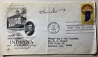 Indiana Sesquicentennial FDC Corydon IN 1966 Art Craft
