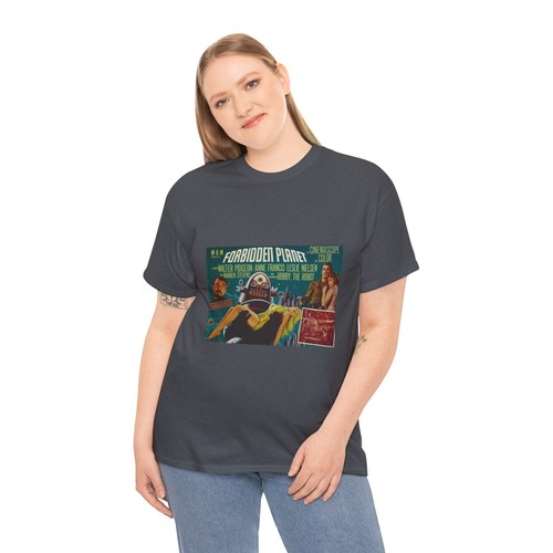 Forbidden Planet 1956 Vintage Retro Sci-fi Movie Poster T-shirt - Picture 41 of 97