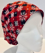 Christmas Snowflake Adjustable Medical Slim Lid Surgery Scrub Cap Dental Hat