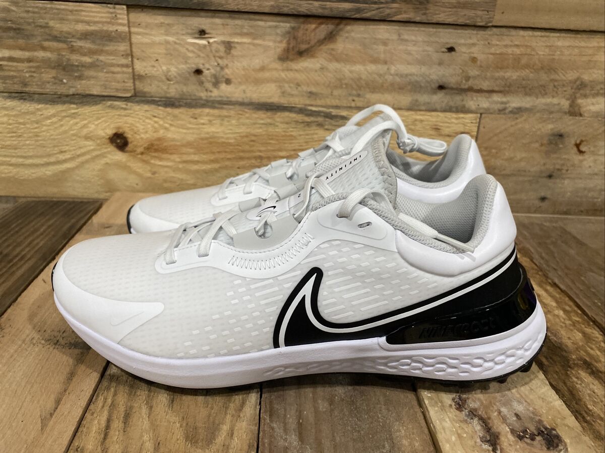 Nike Infinity Pro 2 Golf Shoes White Black Photon Dust Nike Infinity Pro 2 Golf Shoes White Black Photon Dust