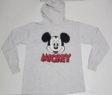 VTG 80s/90s L Disney Character Fashions Mickey Mouse Lightweight Hoodie Made USA
