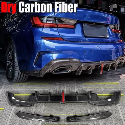 Carbon Fiber Rear Diffuser Diffuser Rear Lip For BMW 3 Series G20 330i M Package Bumpers