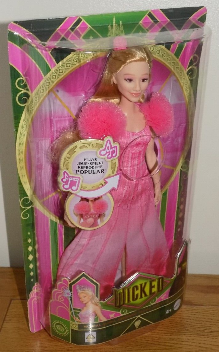 Wicked Musical / Singing Glinda Arduenna Doll NEW - Typo Recalled Mattel Stock
