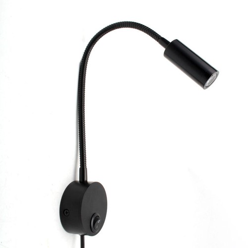 Flexible Pipe 3W LED Wall Fixture Reading Lamp Picture Light Button + Plug Store - Picture 18 of 26