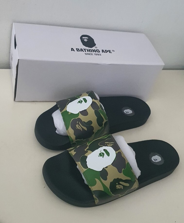 APL A BATHING APE APC sandalo mimetico slide UK 9 5 US 10 BAPE lunghezza 28 CM