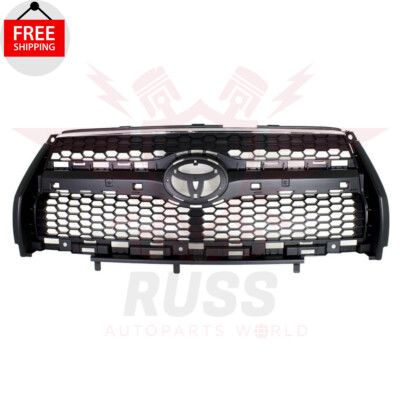 Front Bumper Grille Assembly For 2009-2012 Toyota RAV4 Limited - Textured Black Mesh