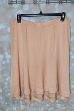 Vintage Women's Peach Plus Size Slight A-Line Silky Texture Skirt 40 inch waist